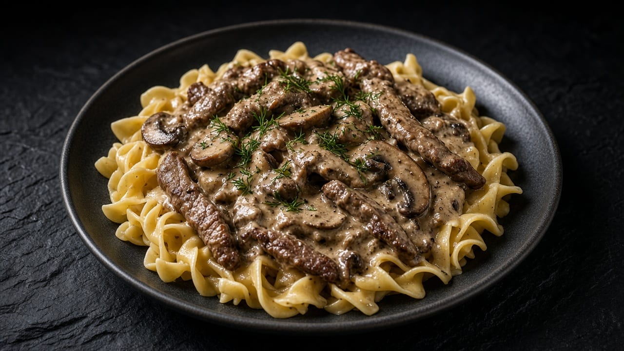 Beef stroganoff