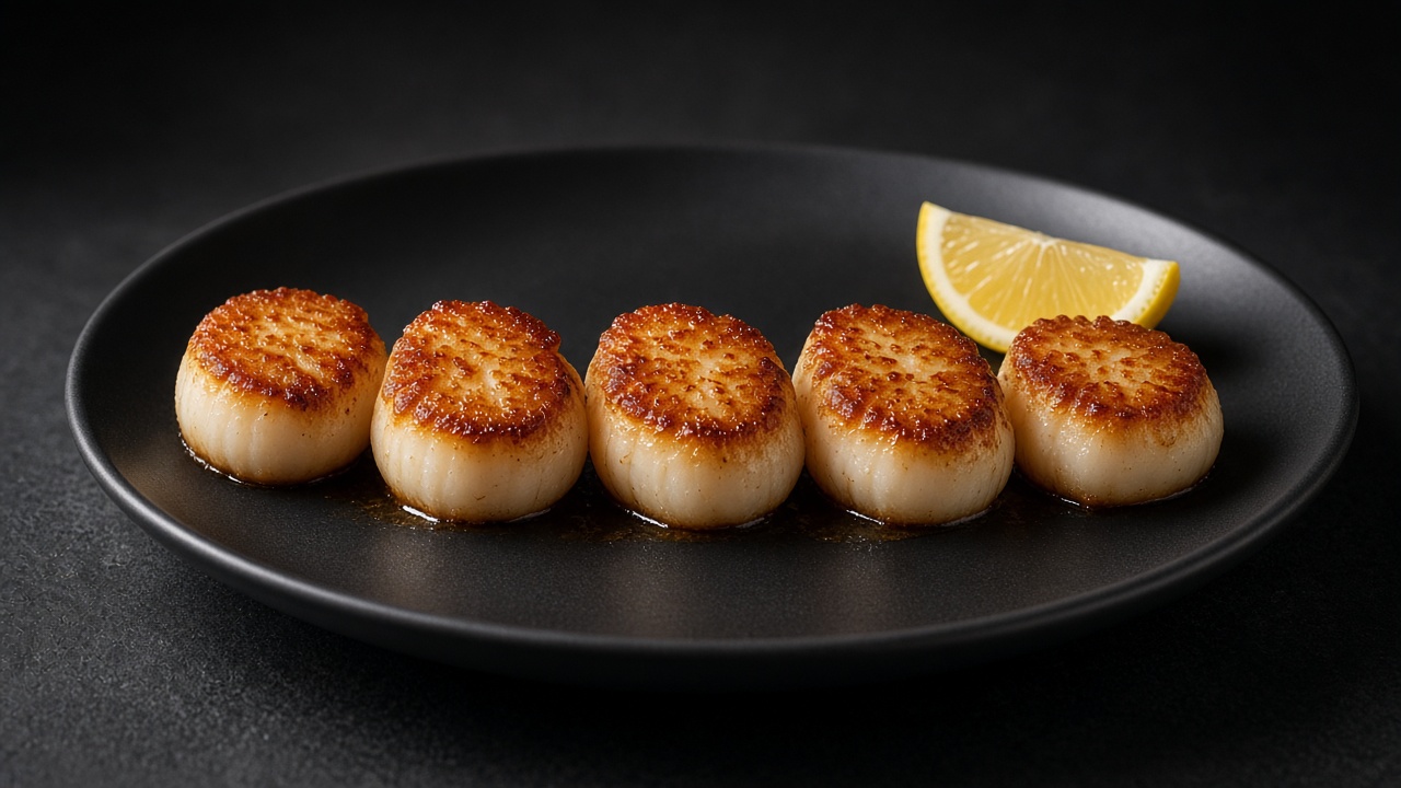 Seared scallops