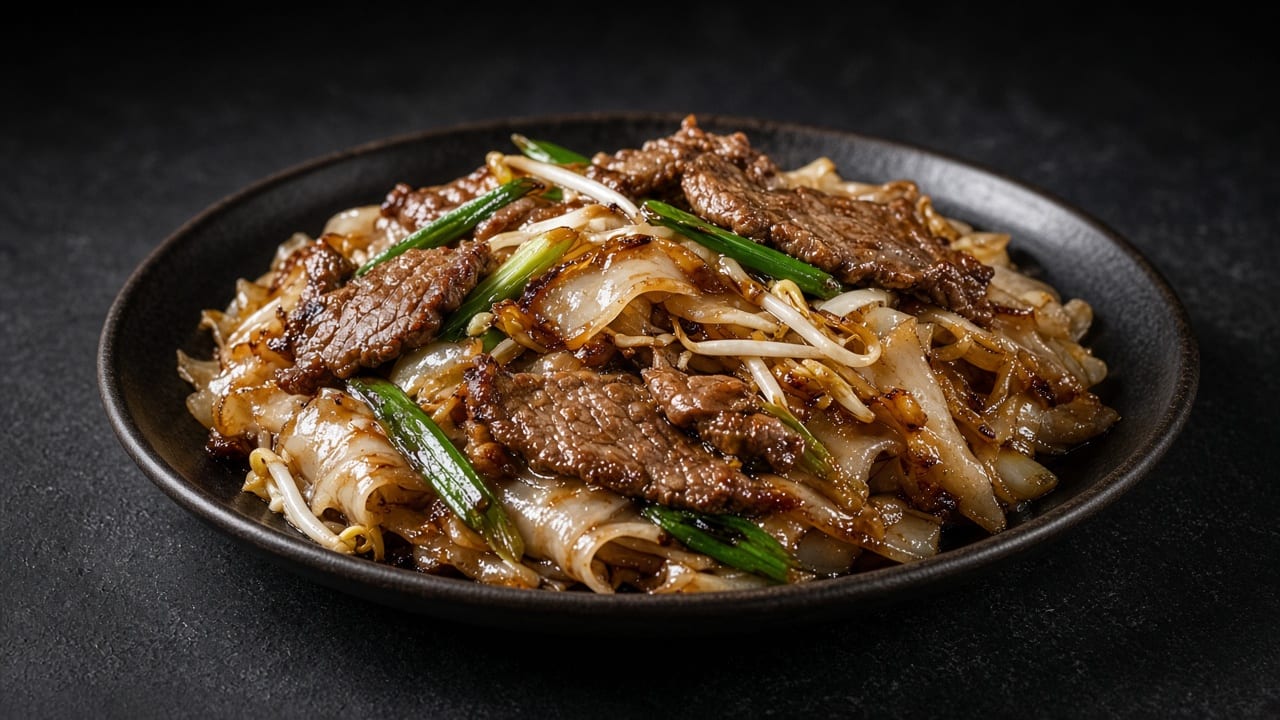 Beef chow fun